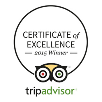 2015 Trip Advisor Certificate of Excellence