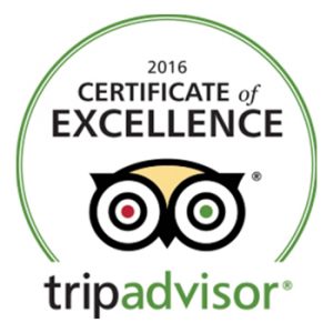 Trip Advisor Certificate of Excellence 2016